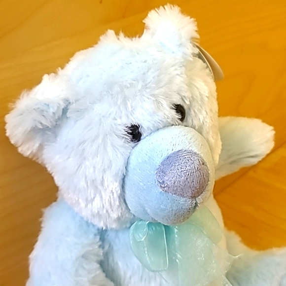 Jimmy Cute Blue Teddy Bear Stuffed Animal 10" - Picture 3 of 7